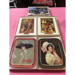 Five Boxes Coca Cola Greeting Cards Norman Rockwell Hamilton King